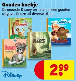 Aanbiedingen Gouden boekje - Disney - Geldig van 14/11/2017 tot 19/11/2017 bij Kruidvat