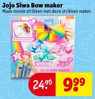 Aanbiedingen Jojo siwa bow maker - Huismerk - Kruidvat - Geldig van 14/11/2017 tot 19/11/2017 bij Kruidvat