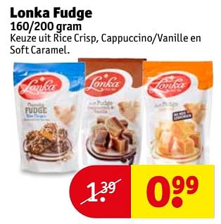 Aanbiedingen Lonka fudge - Lonka - Geldig van 14/11/2017 tot 19/11/2017 bij Kruidvat