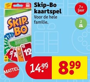 Aanbiedingen Skip-bo kaartspel - Skip-Bo - Geldig van 14/11/2017 tot 19/11/2017 bij Kruidvat