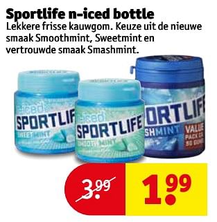 Aanbiedingen Sportlife n-iced bottle - Sportlife - Geldig van 14/11/2017 tot 19/11/2017 bij Kruidvat