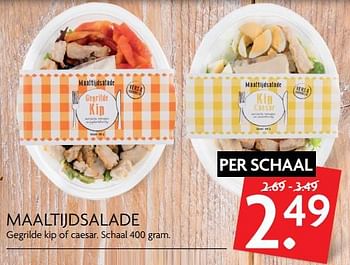 Aanbiedingen Maaltijdsalade gegrilde kip of caesar - Huismerk - Deka Markt - Geldig van 16/11/2017 tot 19/11/2017 bij Deka Markt