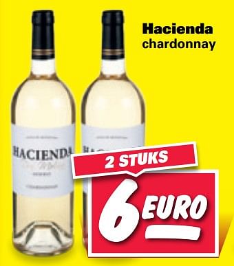 Aanbiedingen Hacienda chardonnay - Witte wijnen - Geldig van 13/11/2017 tot 18/11/2017 bij Nettorama