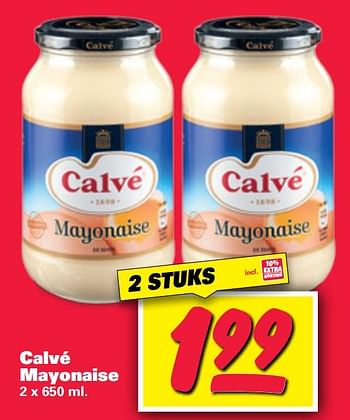 Aanbiedingen Calvé mayonaise - Calve - Geldig van 13/11/2017 tot 18/11/2017 bij Nettorama