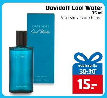 Aanbiedingen Davidoff cool water 75 ml - Davidoff - Geldig van 14/11/2017 tot 26/11/2017 bij Trekpleister