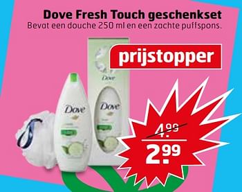 Aanbiedingen Fresh touch geschenkset - Dove - Geldig van 14/11/2017 tot 26/11/2017 bij Trekpleister