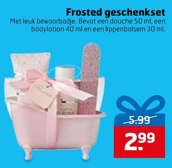 Aanbiedingen Frosted geschenkset - Frosted - Geldig van 14/11/2017 tot 26/11/2017 bij Trekpleister