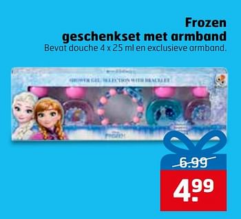 Aanbiedingen Frozen geschenkset met armband - Disney  Frozen - Geldig van 14/11/2017 tot 26/11/2017 bij Trekpleister