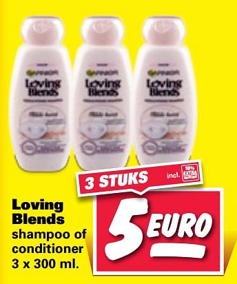 Aanbiedingen Garnier loving blends shampoo of conditioner - Garnier - Geldig van 13/11/2017 tot 18/11/2017 bij Nettorama