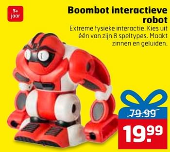 Aanbiedingen Boombot interactieve robot - Huismerk - Trekpleister - Geldig van 14/11/2017 tot 26/11/2017 bij Trekpleister