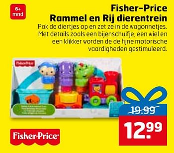 Aanbiedingen Fisher-price rammel en rij dierentrein - Fisher-Price - Geldig van 14/11/2017 tot 26/11/2017 bij Trekpleister