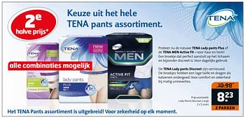 Aanbiedingen Lady pants discreet large - Tena - Geldig van 14/11/2017 tot 26/11/2017 bij Trekpleister