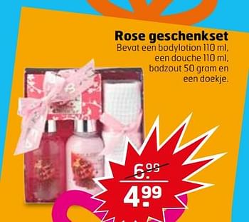 Aanbiedingen Rose geschenkset - Huismerk - Trekpleister - Geldig van 14/11/2017 tot 26/11/2017 bij Trekpleister