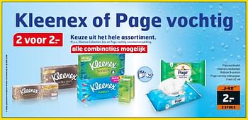Aanbiedingen Kleenex zakdoekjes balsam en page vochtig toiletpapier fresh - Huismerk - Trekpleister - Geldig van 14/11/2017 tot 26/11/2017 bij Trekpleister