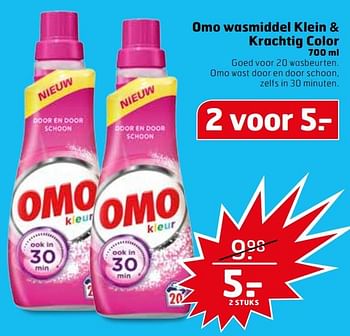 Aanbiedingen Omo wasmiddel klein + krachtig color - Omo - Geldig van 14/11/2017 tot 26/11/2017 bij Trekpleister