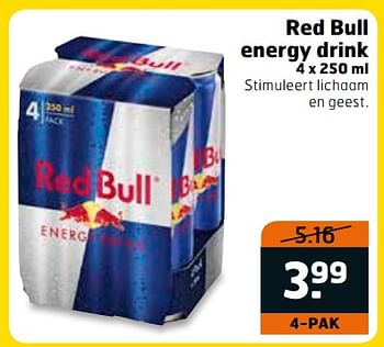 Aanbiedingen Red bull energy drink - Red Bull - Geldig van 14/11/2017 tot 26/11/2017 bij Trekpleister