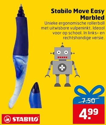 Aanbiedingen Stabilo move easy marbled - Stabilo - Geldig van 14/11/2017 tot 26/11/2017 bij Trekpleister