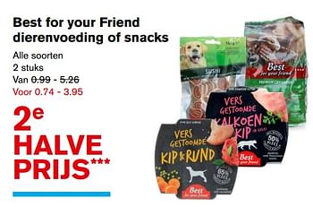 Aanbiedingen Best for your friend dierenvoeding of snacks - Best for Your Friend - Geldig van 15/11/2017 tot 15/11/2017 bij Hoogvliet