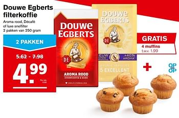 Aanbiedingen Douwe egberts filterkoffie - Douwe Egberts - Geldig van 15/11/2017 tot 15/11/2017 bij Hoogvliet