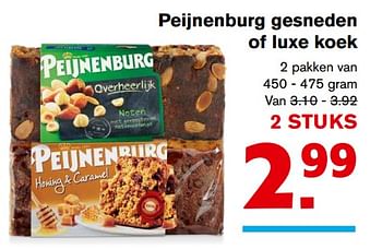 Aanbiedingen Peijnenburg gesneden of luxe koek - Peijnenburg - Geldig van 15/11/2017 tot 15/11/2017 bij Hoogvliet