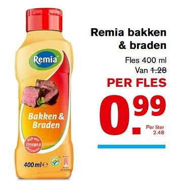 Aanbiedingen Remia bakken + braden - Remia - Geldig van 15/11/2017 tot 15/11/2017 bij Hoogvliet