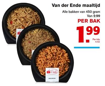 Aanbiedingen Van der ende maaltijd - Van der Ende - Geldig van 15/11/2017 tot 15/11/2017 bij Hoogvliet