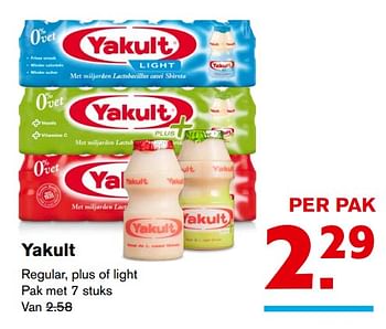 Aanbiedingen Yakult regular, plus of light - Yakult - Geldig van 15/11/2017 tot 15/11/2017 bij Hoogvliet