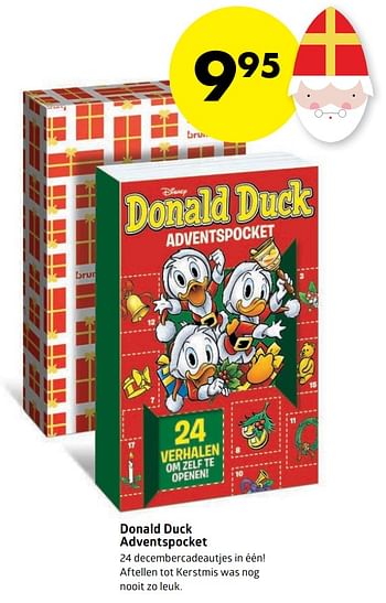 Aanbiedingen Donald duck adventspocket - Donald Duck - Geldig van 13/11/2017 tot 05/12/2017 bij Bruna