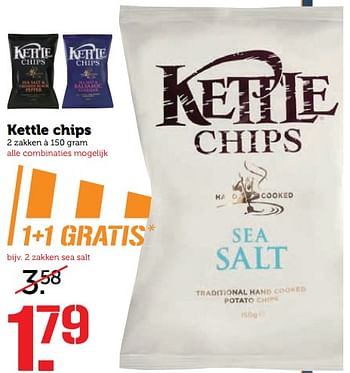 Aanbiedingen Kettle chips - Kettle - Geldig van 20/11/2017 tot 26/11/2017 bij Coop