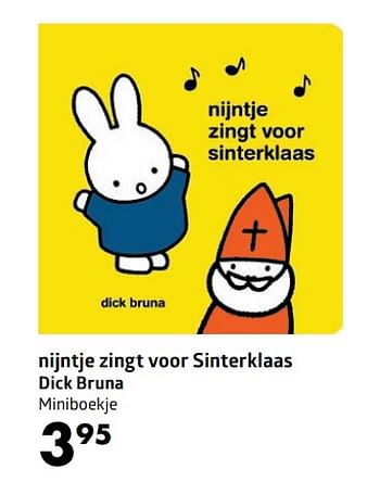 Aanbiedingen Nijntje zingt voor sinterklaas dick bruna - Huismerk-Bruna - Geldig van 13/11/2017 tot 05/12/2017 bij Bruna