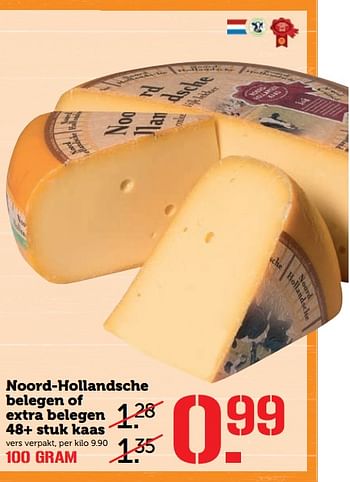 Aanbiedingen Noord-hollandsche belegen of extra belegen 48+ stuk kaas - Huismerk - Coop - Geldig van 20/11/2017 tot 26/11/2017 bij Coop