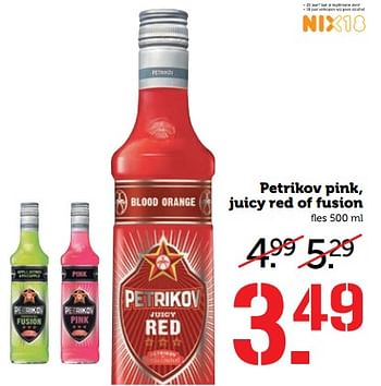 Aanbiedingen Petrikov pink, juicy red of fusion - Petrikov - Geldig van 20/11/2017 tot 26/11/2017 bij Coop
