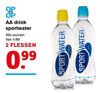Aanbiedingen Aa drink sportwater - AA-Drink - Geldig van 22/11/2017 tot 28/11/2017 bij Hoogvliet