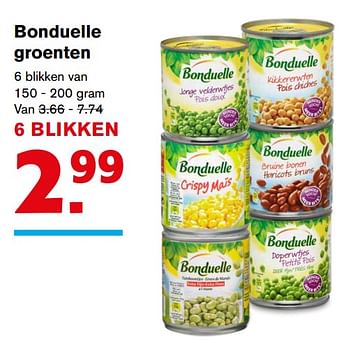 Aanbiedingen Bonduelle groenten - Bonduelle - Geldig van 22/11/2017 tot 28/11/2017 bij Hoogvliet