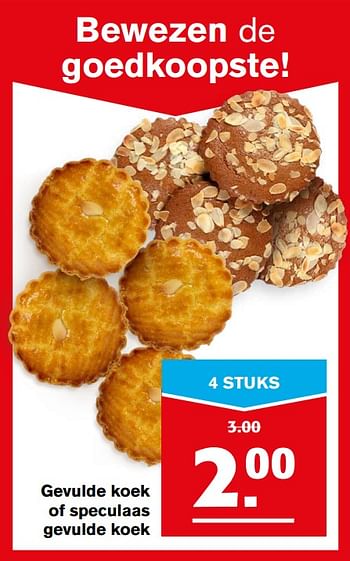 Aanbiedingen Gevulde koek of speculaas gevulde koek - Huismerk - Hoogvliet - Geldig van 22/11/2017 tot 28/11/2017 bij Hoogvliet