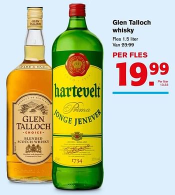 Aanbiedingen Glen talloch whisky - Glen Talloch - Geldig van 22/11/2017 tot 28/11/2017 bij Hoogvliet