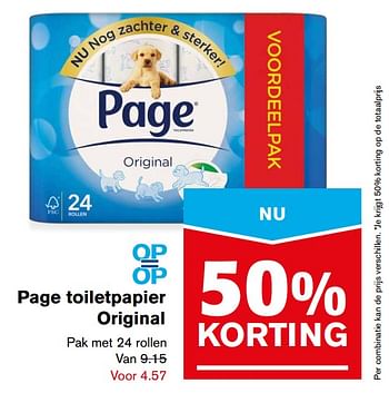 Aanbiedingen Page toiletpapier original - Page - Geldig van 22/11/2017 tot 28/11/2017 bij Hoogvliet