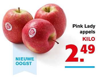 Aanbiedingen Pink lady appels - Huismerk - Hoogvliet - Geldig van 22/11/2017 tot 28/11/2017 bij Hoogvliet