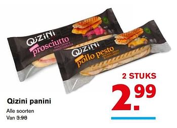 Aanbiedingen Qizini panini - Qizini - Geldig van 22/11/2017 tot 28/11/2017 bij Hoogvliet