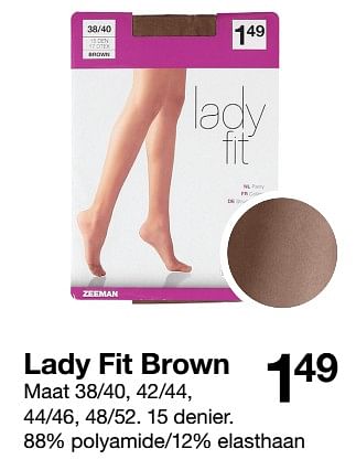 Aanbiedingen Lady fit brown - Lady Fit - Geldig van 18/11/2017 tot 25/11/2017 bij Zeeman
