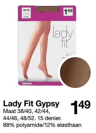 Aanbiedingen Lady fit gypsy - Lady Fit - Geldig van 18/11/2017 tot 25/11/2017 bij Zeeman
