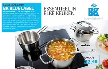 Aanbiedingen Bk blue label - BK - Geldig van 10/11/2017 tot 22/11/2017 bij Marskramer