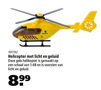 Aanbiedingen Helicopter met licht en geluid - Huismerk - Marskramer - Geldig van 16/11/2017 tot 06/12/2017 bij Marskramer
