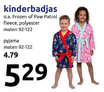 Aanbiedingen Kinderbadjas - Huismerk - Action - Geldig van 15/11/2017 tot 21/11/2017 bij Action