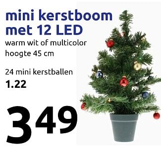 Aanbiedingen Mini kerstboom met 12 led - Huismerk - Action - Geldig van 15/11/2017 tot 21/11/2017 bij Action