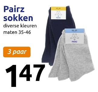 Aanbiedingen Pairz sokken - Pairz - Geldig van 15/11/2017 tot 21/11/2017 bij Action