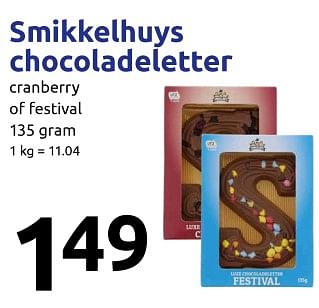 Aanbiedingen Smikkelhuys chocoladeletter - Smikkelhuys - Geldig van 15/11/2017 tot 21/11/2017 bij Action