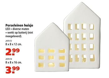 Aanbiedingen Porseleinen huisje - Huismerk - Marskramer - Geldig van 10/11/2017 tot 22/11/2017 bij Marskramer