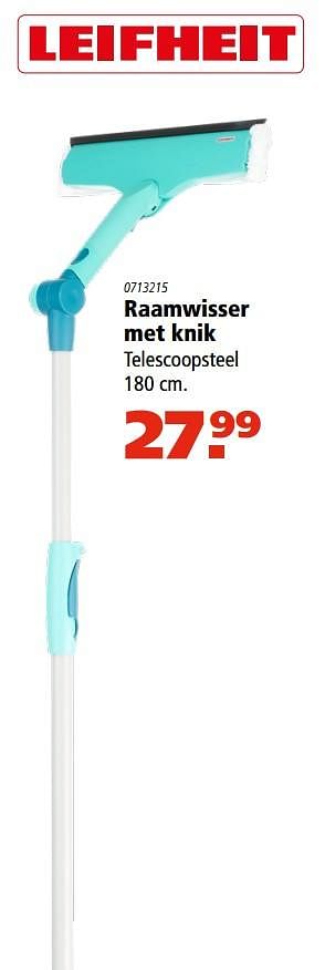 Aanbiedingen Raamwisser met knik - Leifheit - Geldig van 10/11/2017 tot 22/11/2017 bij Marskramer