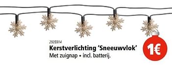 Aanbiedingen Kerstverlichting sneeuwvlok - Huismerk - Marskramer - Geldig van 16/11/2017 tot 06/12/2017 bij Marskramer